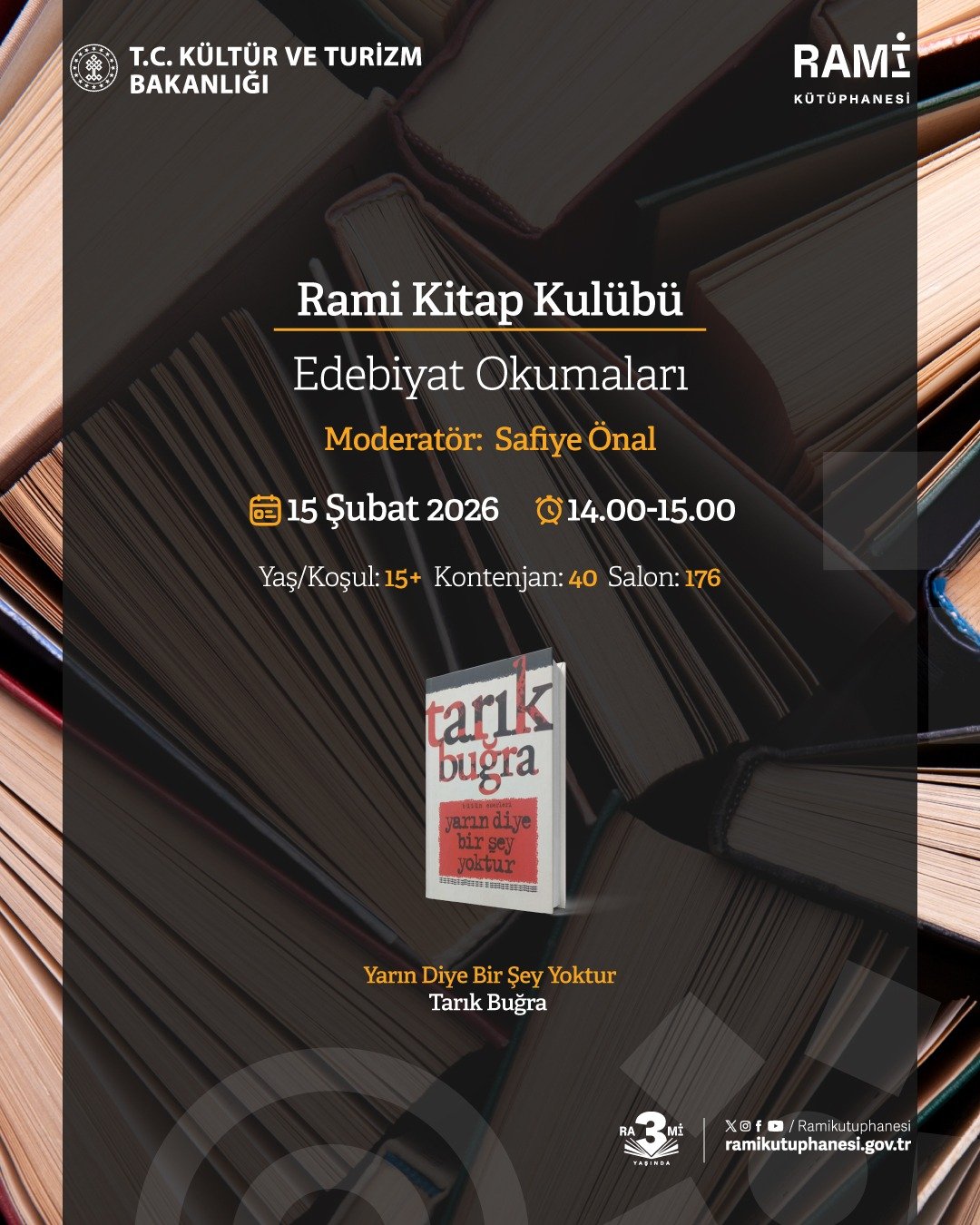 Rami Kitap Kulübü Edebiyat Okumaları Tarık Buğra -Yarın Diye Bir Şey Yoktur