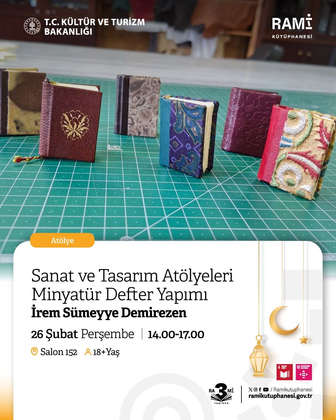 Sanat ve Tasarım Atölyeleri Minyatür Defter Yapımı