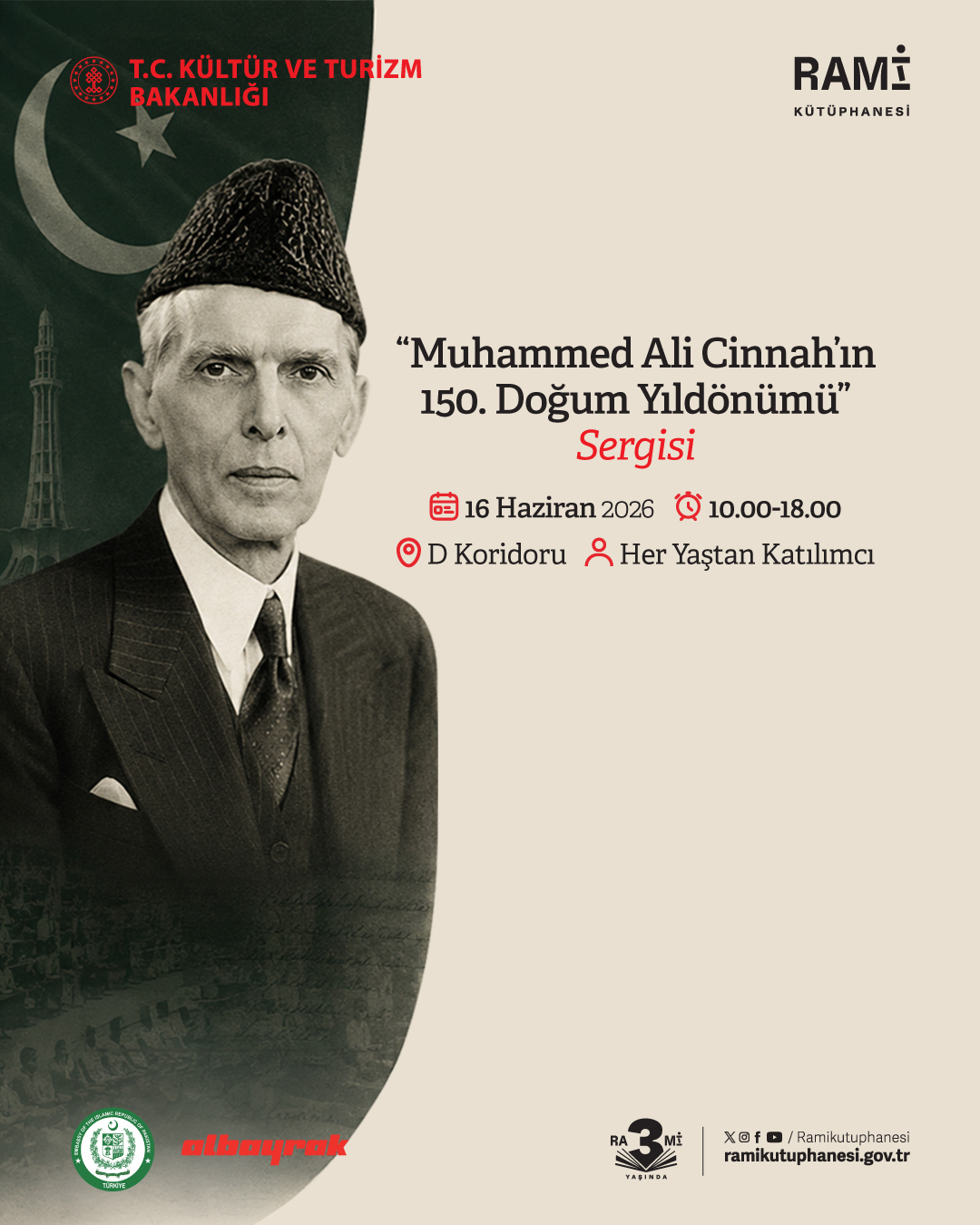 “Muhammed Ali Cinnah’ın 150. Doğum Yıldönümü” Sergisi